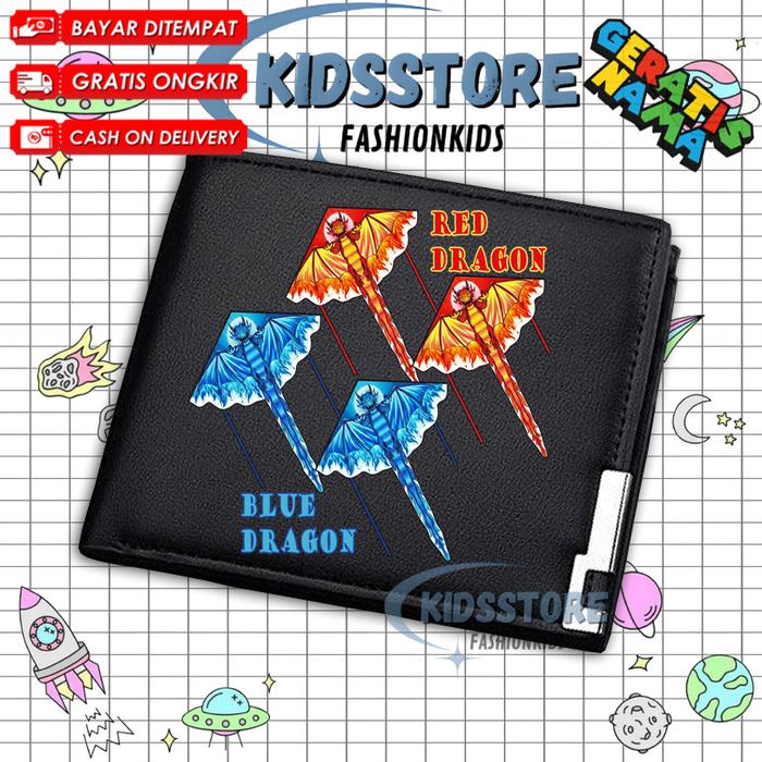( BISA COD ) DOMPET ANAK - DOMPET LIPAT - DOMPET CUSTOME Layang Layang LUCU DOMPET Layangan Naga Mer