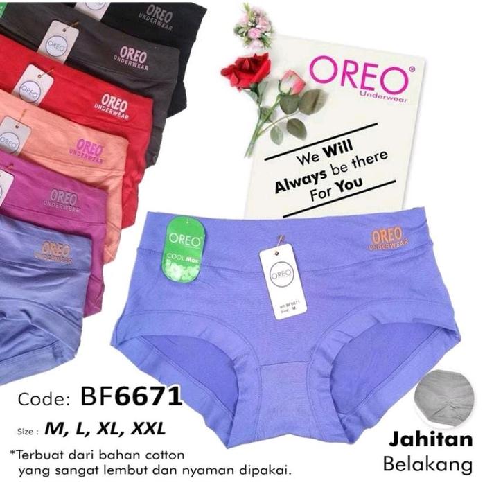 CD WANITA OREO 6671 BAHAN LEMBUT KATUN Cewek Dewasa