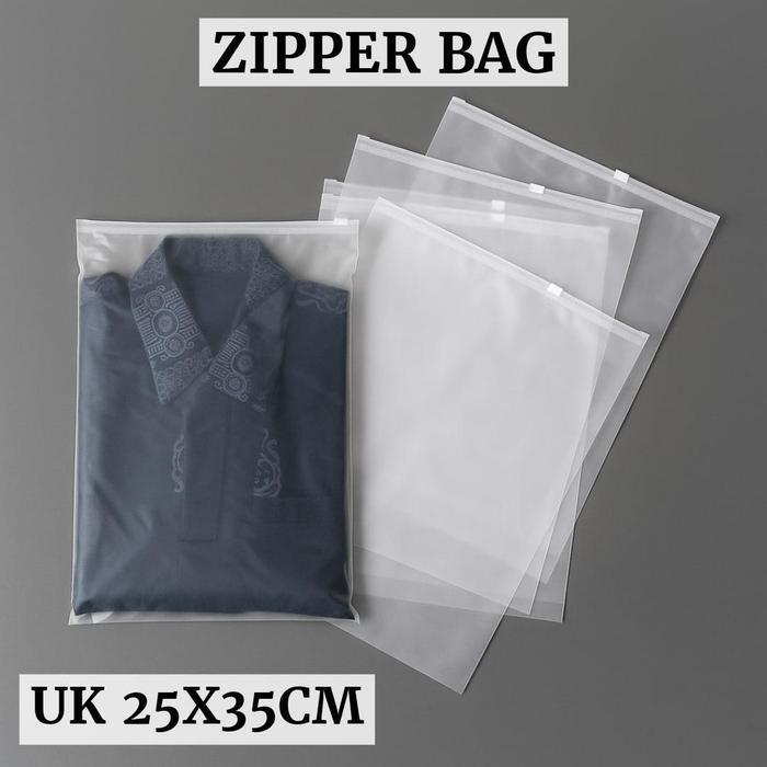 ISI 25 PCS 25 x 35 plastik pouch baju piyama / baju tidur / baju kaos  25 x 35 zipplock doff