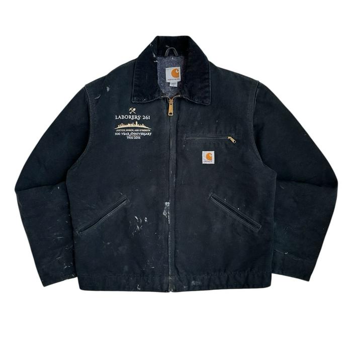 Carhartt J001BLK Black Detroit Jacket Made in USA
