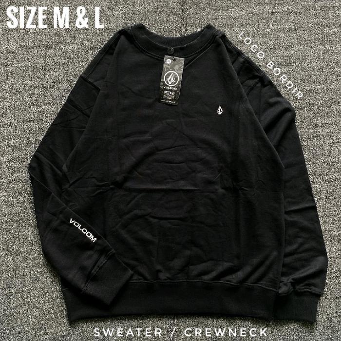 Sweater Crewneck Cowok Surfing Volcom Bahan Premium