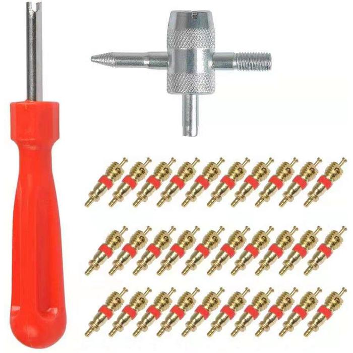 30 Pieces Tire Brass Valve Core Removal Tool Tire Valve Core Wrench