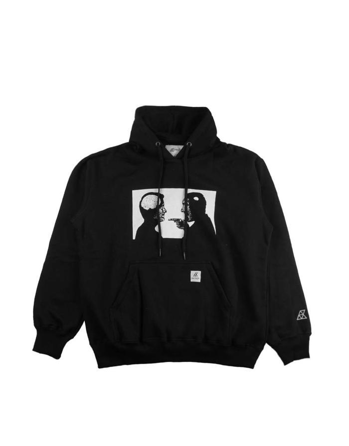 Reclays Jaket Hoodie Pria BRAIN Hitam | Black Jacket Hodie