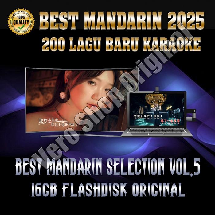 Lagu Karaoke Mandarin 2025 Best Seller 16Gb Isi 200 Lagu Volume 5