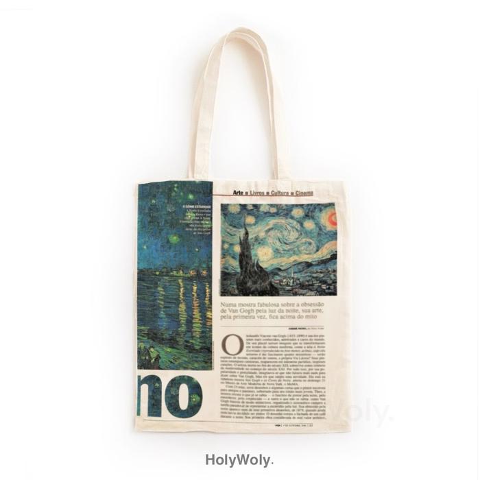 HW Tote Bag Motif VAN GOGH / ToteBag Canvas VINCENT VAN GOGH UNISEX