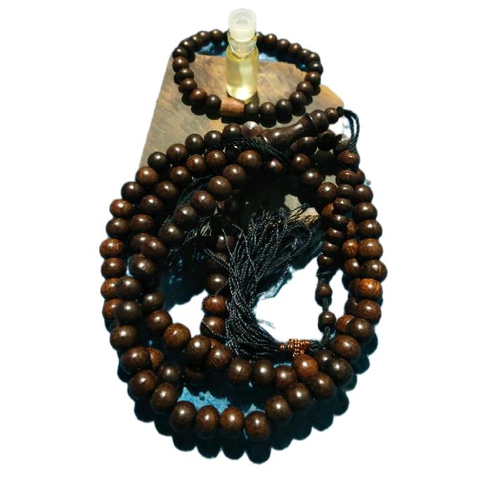 Tasbih natural galih asem syech jangkung, tas jantan,tas betina,fosil kelor,bidara satu oaket bonus 