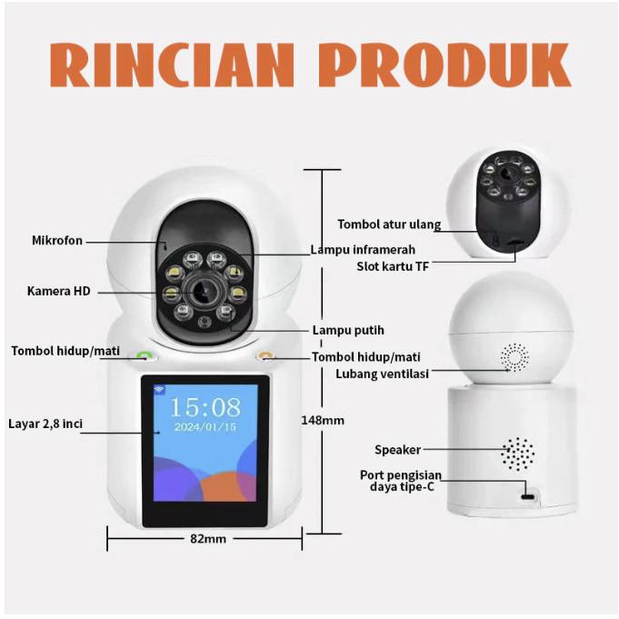 SMARTCOM ~ WIFI SMART Camera CCTV IP Camera ICSEE WIFI PTZ, Baby Monitor, Two way Video Call