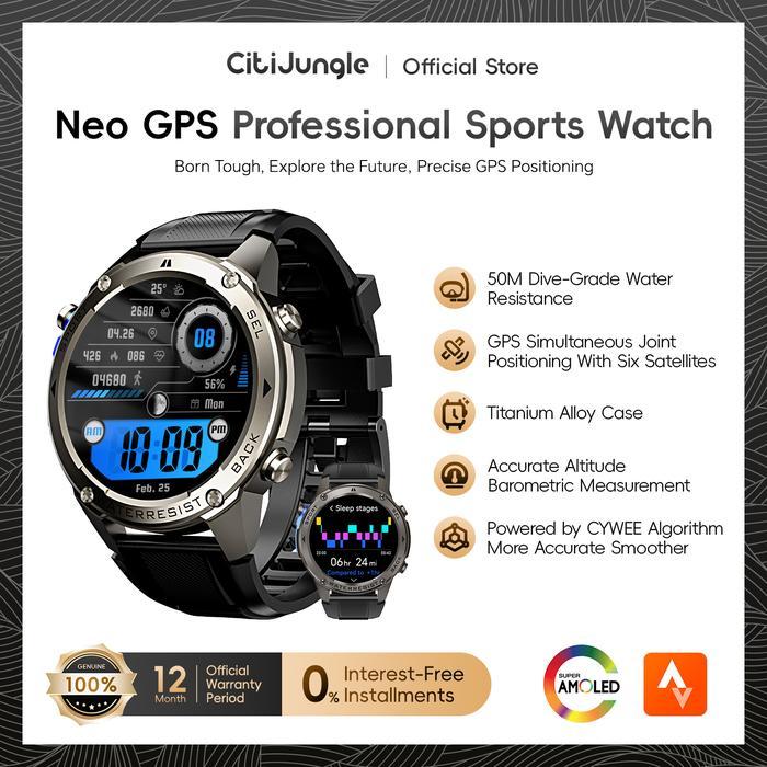 TERMURAH - CITIJUNGLE DENGAN GPS JAM TANGAN PINTAR:DM56,LAYAR AMOLED RESOLUSI TINGGI, DILENGKAPI GPS