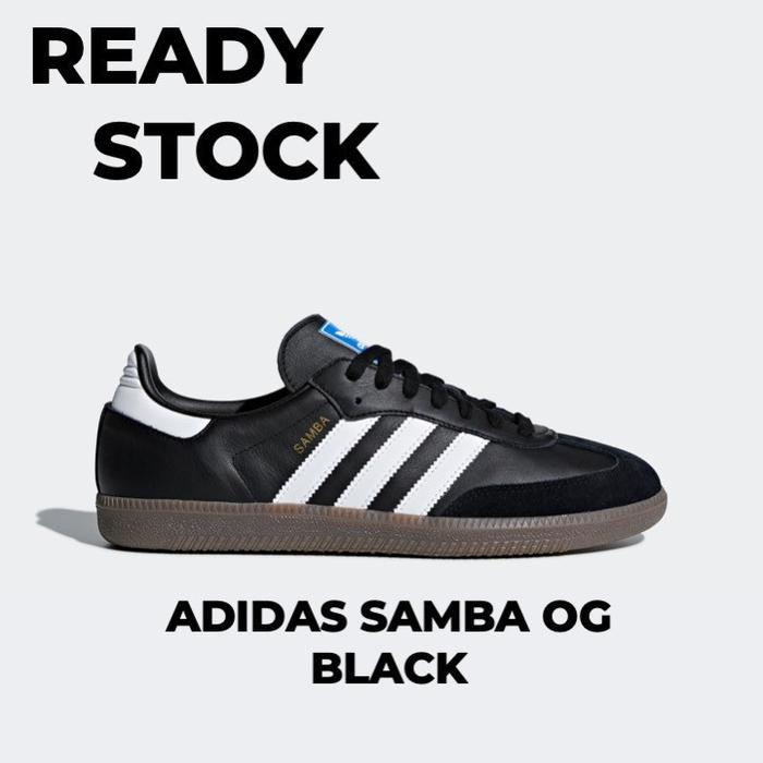 Rp 1 Rupiah Adidas Samba OG Black Sneakers Pria Casual Hitam Gump Sepatu Garis 3 Outfit Cowok Cewek