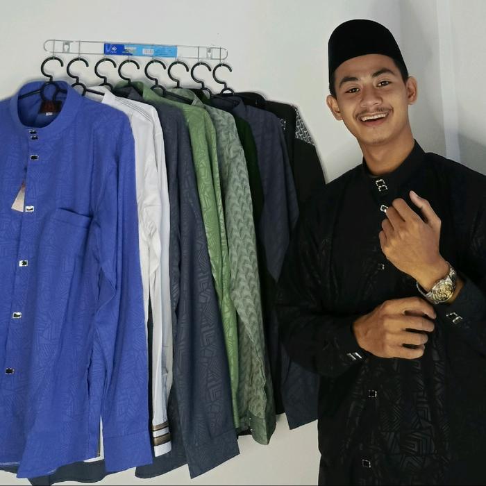 kemko sultan, kemko mewah,kerah tingg, bahan wolfis embosh premium, adem, nyaman, serap keringat, an