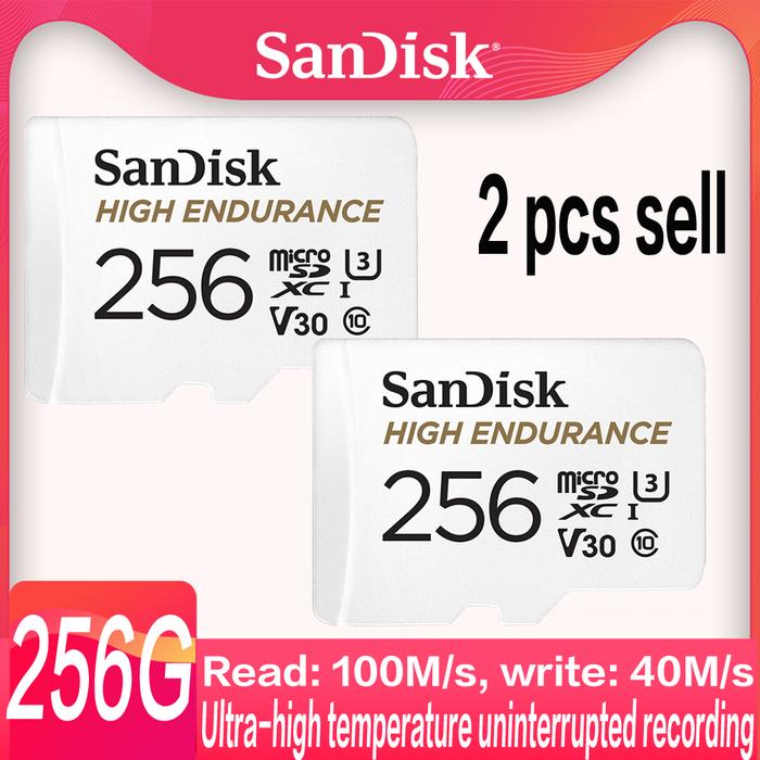 SanDisk 2 pcs sell HIGH ENDURANCE micro SD Memory Card Video 256GB