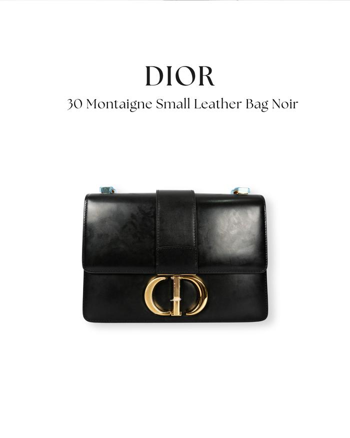 30 Montaigne Small Leather Bag Noir