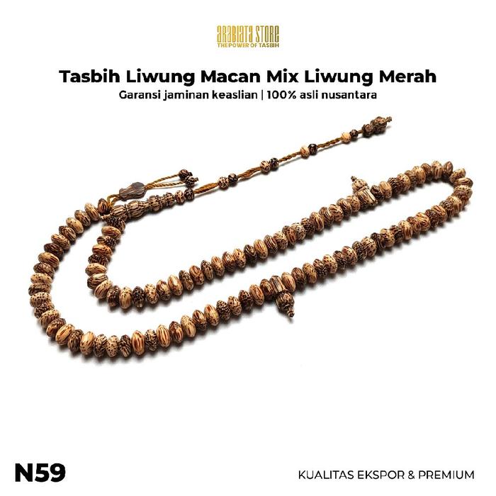 Tasbih Kayu Liwung Ori Tasbih Liwung Merah mix Liwung Hitam