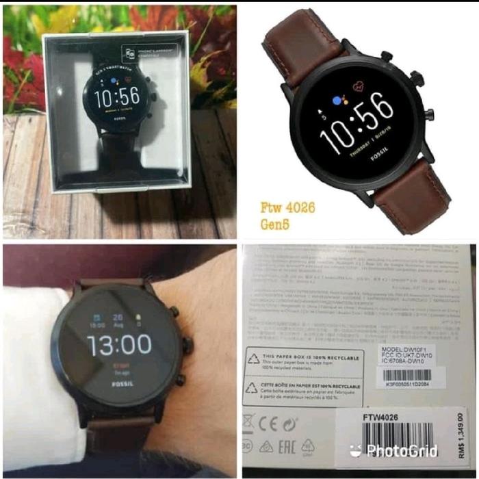 Ready Fossil Smartwatch Gen 5 Ftw4026 Dark Brown