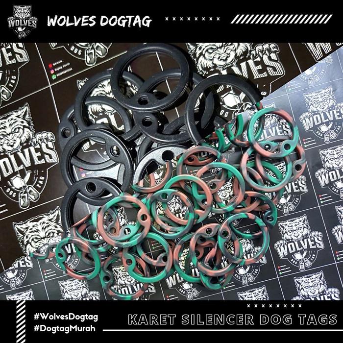 TERMURAH DI TIKTOK Karet pelindung kalung militer import / karet dog tag / karet silencer / karet ka