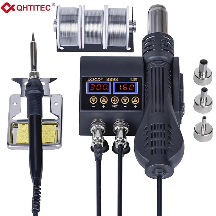 JCD 2 in 1 8898 Soldering Station 750W LCD Display Rework Welding