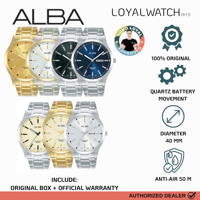 Jam Tangan Alba Analog Pria AJ6148 AJ6151 AJ6158 AJ6161 AJ6150 AJ6155 AJ6157 Stainless Steel Origina
