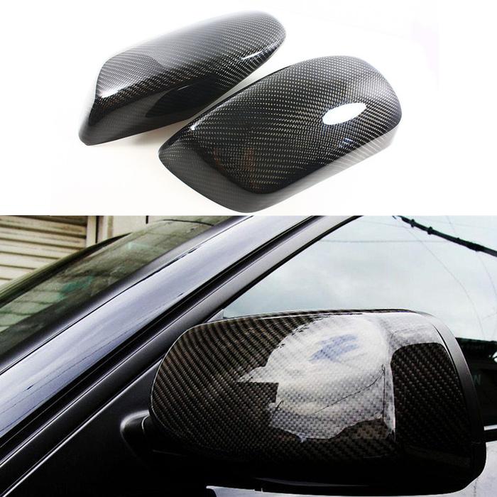 Tutup penutup cermin spion serat karbon, untuk BMW 5 Series E60 E61