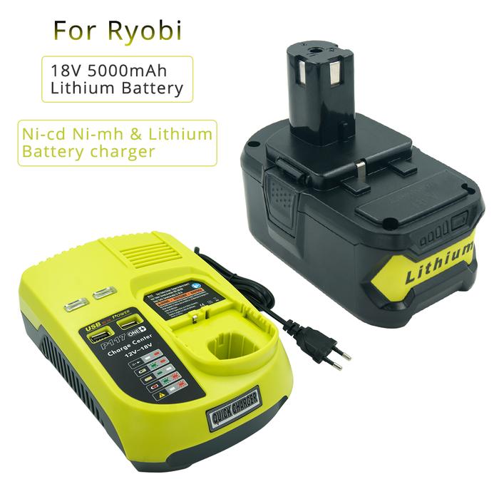 New P117 Charger for 18V 5000mAH Li-ion RB18L50 Rechargeable Battery