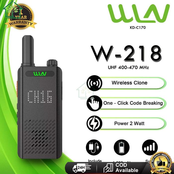 【Harga Minimum】COD HT WINLAN WLN W-218 HITAM (KD-C170/KD-C160) UHF - ISI 2 PCS PAKET HANDSFREE & CHA