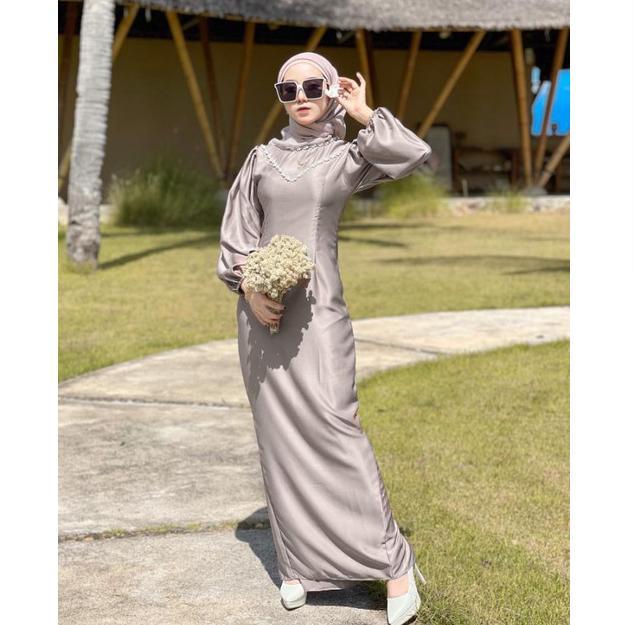 Calendula Dress Satin Kondangan Gaun Bridesmaid Lamaran Tunangan Wisuda Seragam Keluarga Nikahan Sor