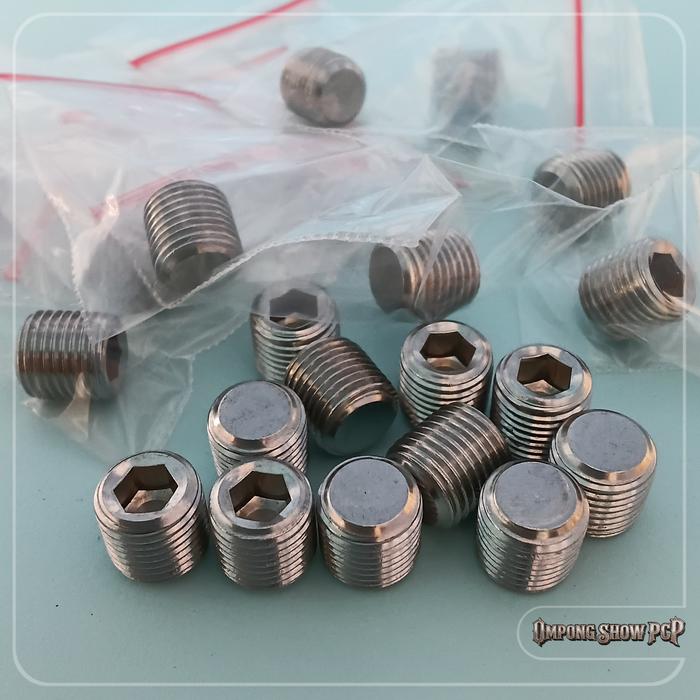 Baut L Tanam Stainless, Baut L Tanam Drat M10x1 Stainless, Baut L Tutup Drat Manometer, Baut L Tutup