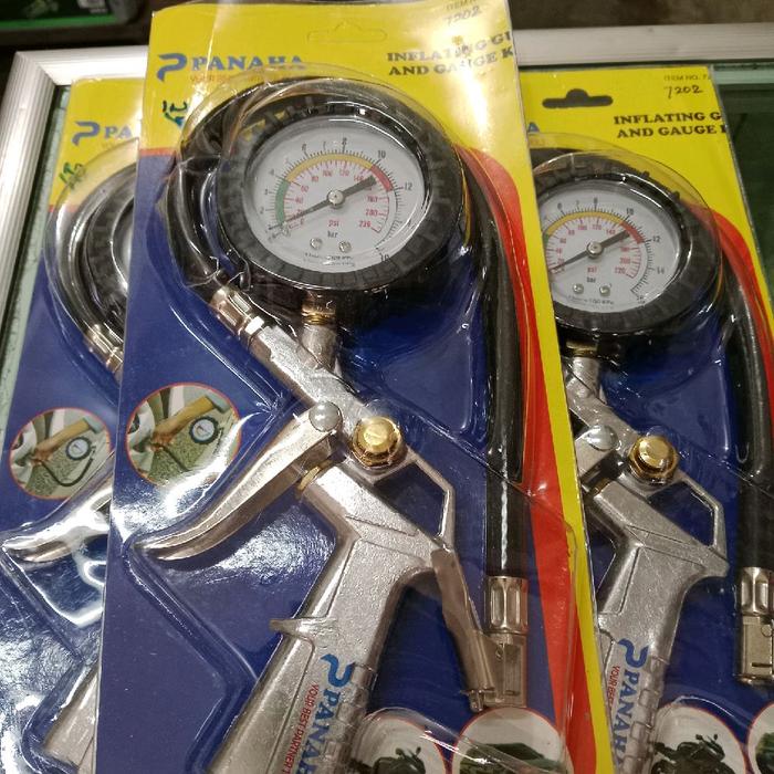 Gauge Tekanan Ban Mobil dengan Skala PSI dan Bar inflator isi angin amper
