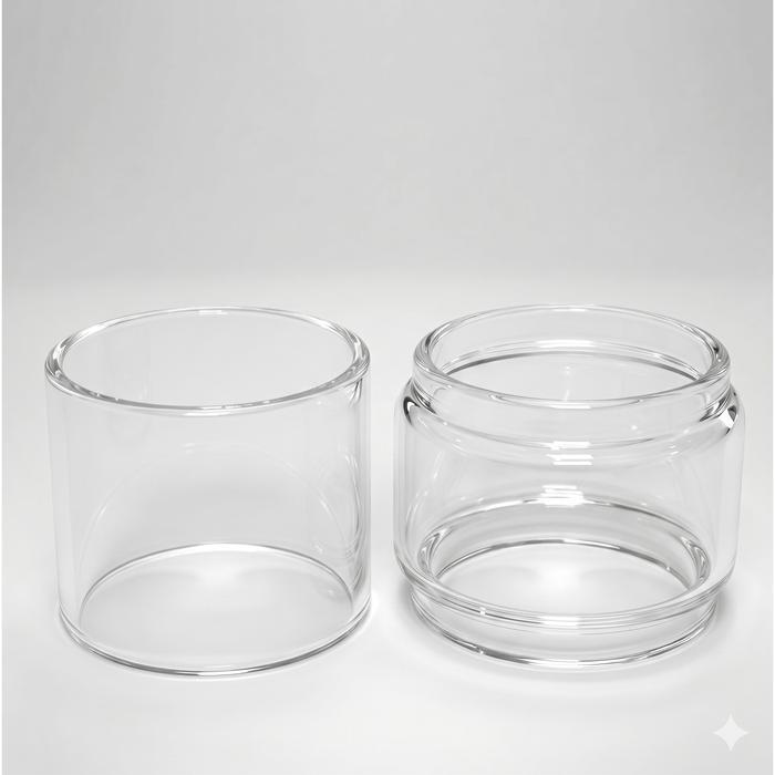 Tabung kaca stalk rta 24mm kaca bening/clear Untuk Tutup teko kaca tahan panas dan tahan suhu tinggi