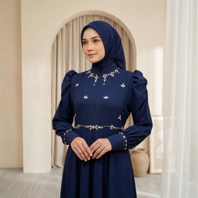[BISA COD] - Edisi terbaru - Gamis Kirana mute payet premium maxi dress pesta kondangan pakaian muli