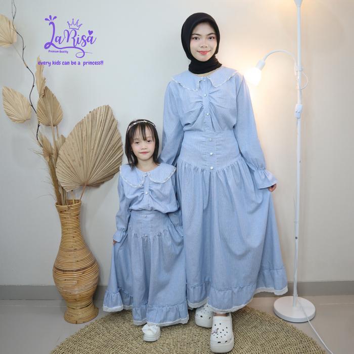 PREMIUM (READY) terjamin LARISA KIDSWEAR YUMNA SET MOMS and KIDS Baju Setelan Ibu dan Anak Perempuan