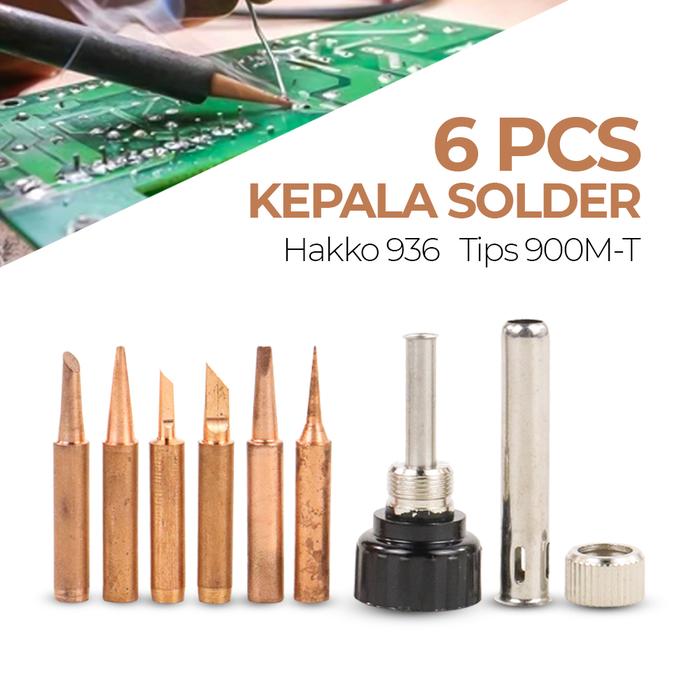 Mutiaramall - Mata Solder Hakko | Solder Iron Tip | Sparepart Solder 6PCS