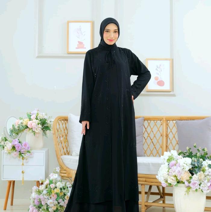 Gamis Abaya Rompi Tali Tabur
