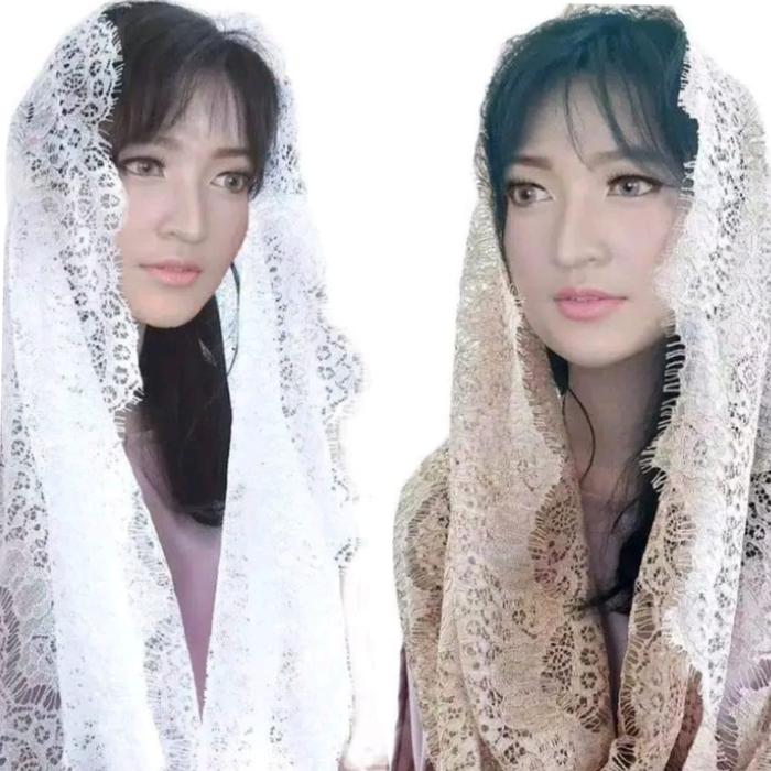 KERUDUNG BRUKAT/ KERUDUNG PENGANTIN/ KERUDUNG PENGAJIAN/ KERUDUNG SIRAMAN/ PASMINA INSTAN RENDA/ KER