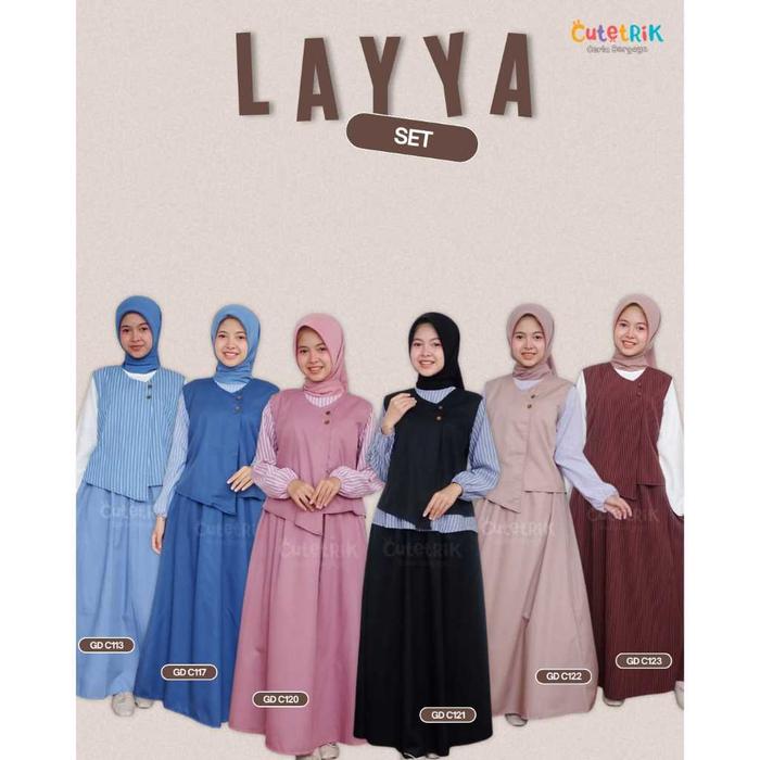 New Baju Perempuan Setelan 3in1 Blus Tunik Rompi / Vest / Outer Set Rok Anak Remaja Dewasa One Set L