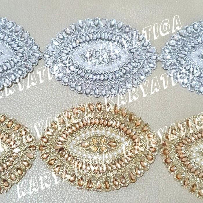 (PER 1 PCS) KE 18732 - RENDA INDIA BORDIR FULL MANIK MOTE