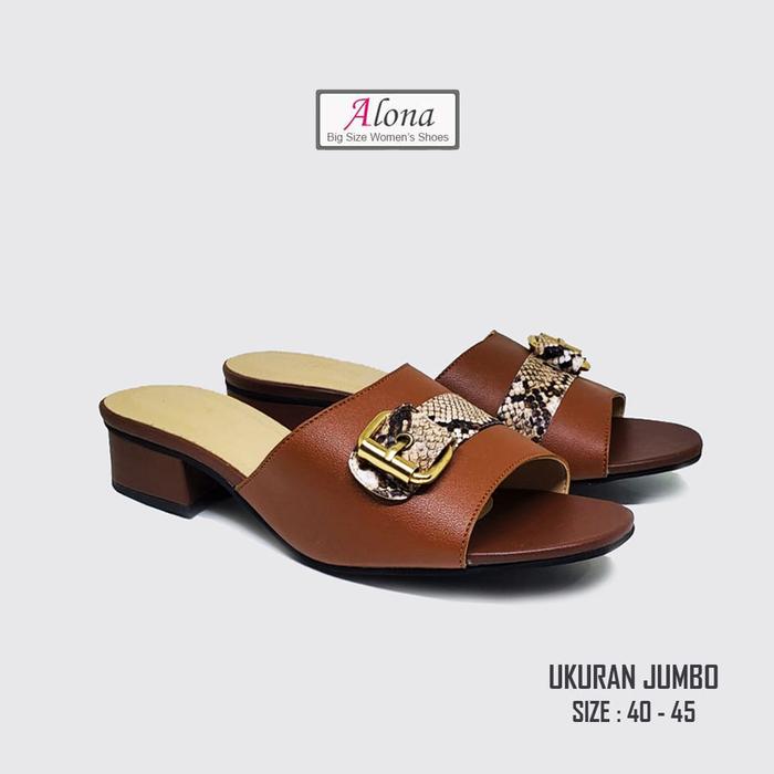 Alona Leather Big Size Jumbo | Sandal Wanita Formal Pesta Kasual Kerja Ukuran Besar