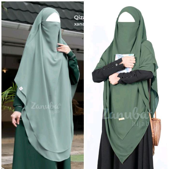 French khimar Qizara by zanuba hijab | fk qizara | fk ceruti | french khimar ceruti | fk semi instan