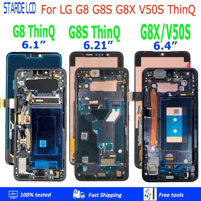 Original AMOLED For LG G8 ThinQ G8X V50s LCD Display Touch Screen