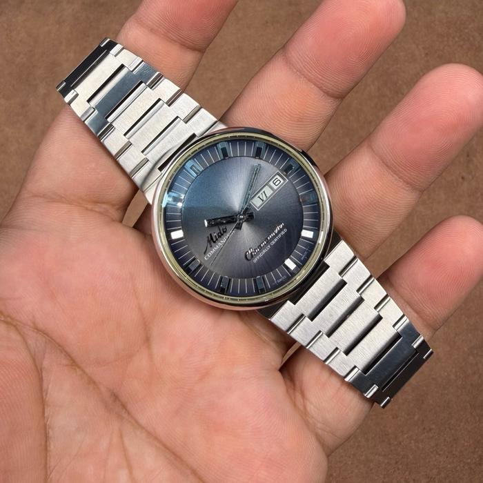 JAM TANGAN PRIA MIDO COMMANDER 8679 GREY DIAL VINTAGE MOVEMENT 2837 AUTOMATIC ORIGINAL SWISS MADE