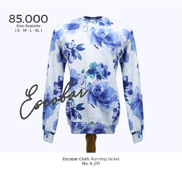 Dazzle Angel Tropical Blue Flower Sweater