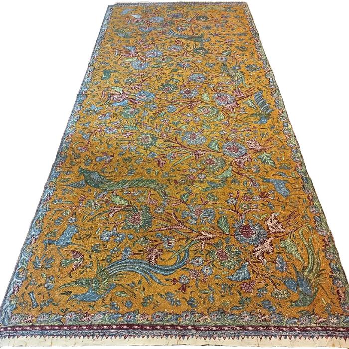 Kain batik tulis asli batik tiga negri motif bunga isian merak warna soga asli batik tulis tjoa tjoe