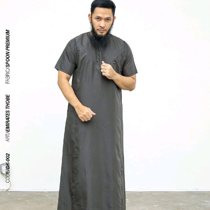 Jubah - Gamis LEAFY Original DK - 002 Lengan Pendek Spoon Premium Size|M-L-XL-XXL