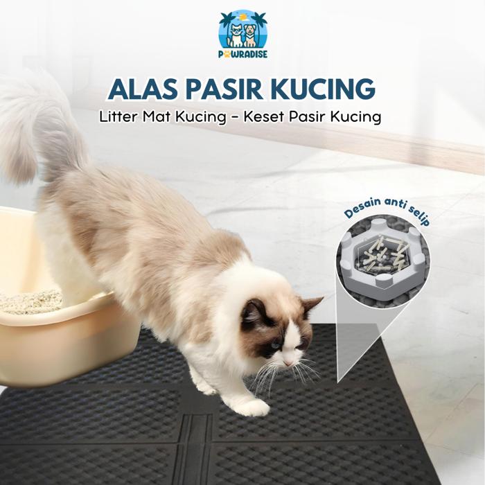 Alas Pasir Kucing - Karpet Pasir Kucing - Litter Mat Kucing - Keset Pasir Kucing - Alas Tatakan Pasi