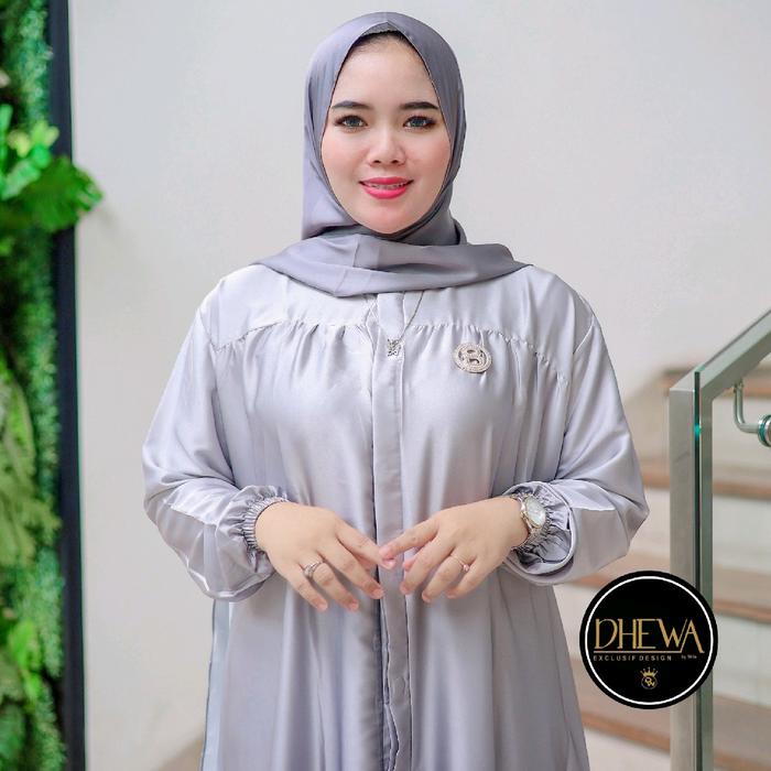 SET KERUDUNG GRADASI by DHEWA STYLE Gamis Dewasa Wanita Muslim Silk Kancing