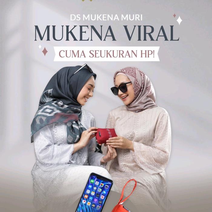 Mukena Traveling Mini Petunia DS Mukena Model Atas Bawah one set