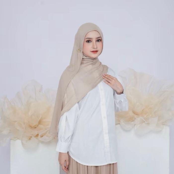 ANBAR HIJAB - Pashmina Viscose Anbar Jilbab Syal Muslim Premium Elegan Nyaman Bahan Viscose untuk Pe