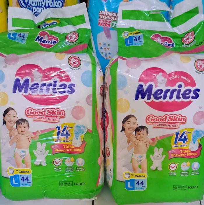 Merries L42 - Popok Bayi Perempuan Berkualitas Tinggi dari Merries - Katun Kering