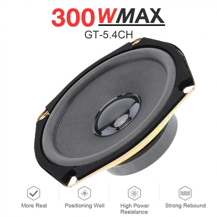 1 Buah 12V 5 Inch 300W Mobil Coaxial Speaker Kendaraan Pintu Auto
