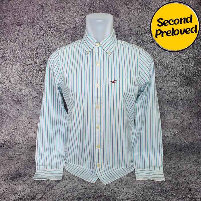 Baju Kemeja Panjang HOLLISTER - Size L sd XL / Lebar 55 cm - Original - Second