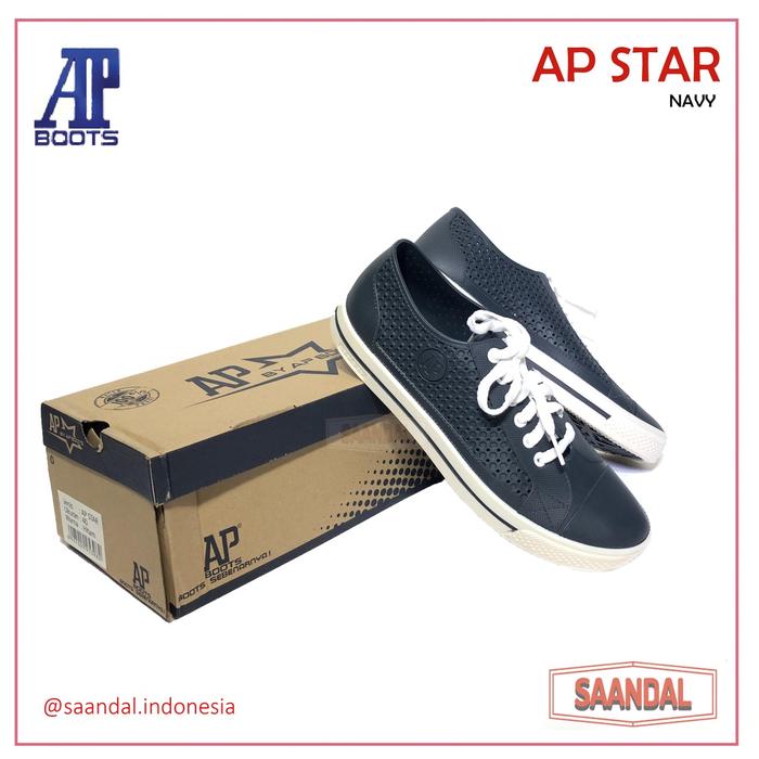 Sepatu Sekolah Kantor Hitam Snekers Kets AP STAR Navy Size 38-42 Pria Wanita Anak Laki-Laki Perempua